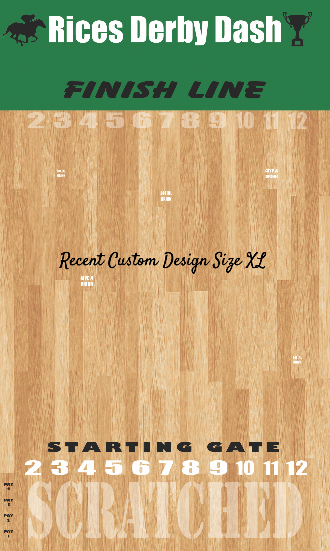 a wooden floor with numbers and numbers on it