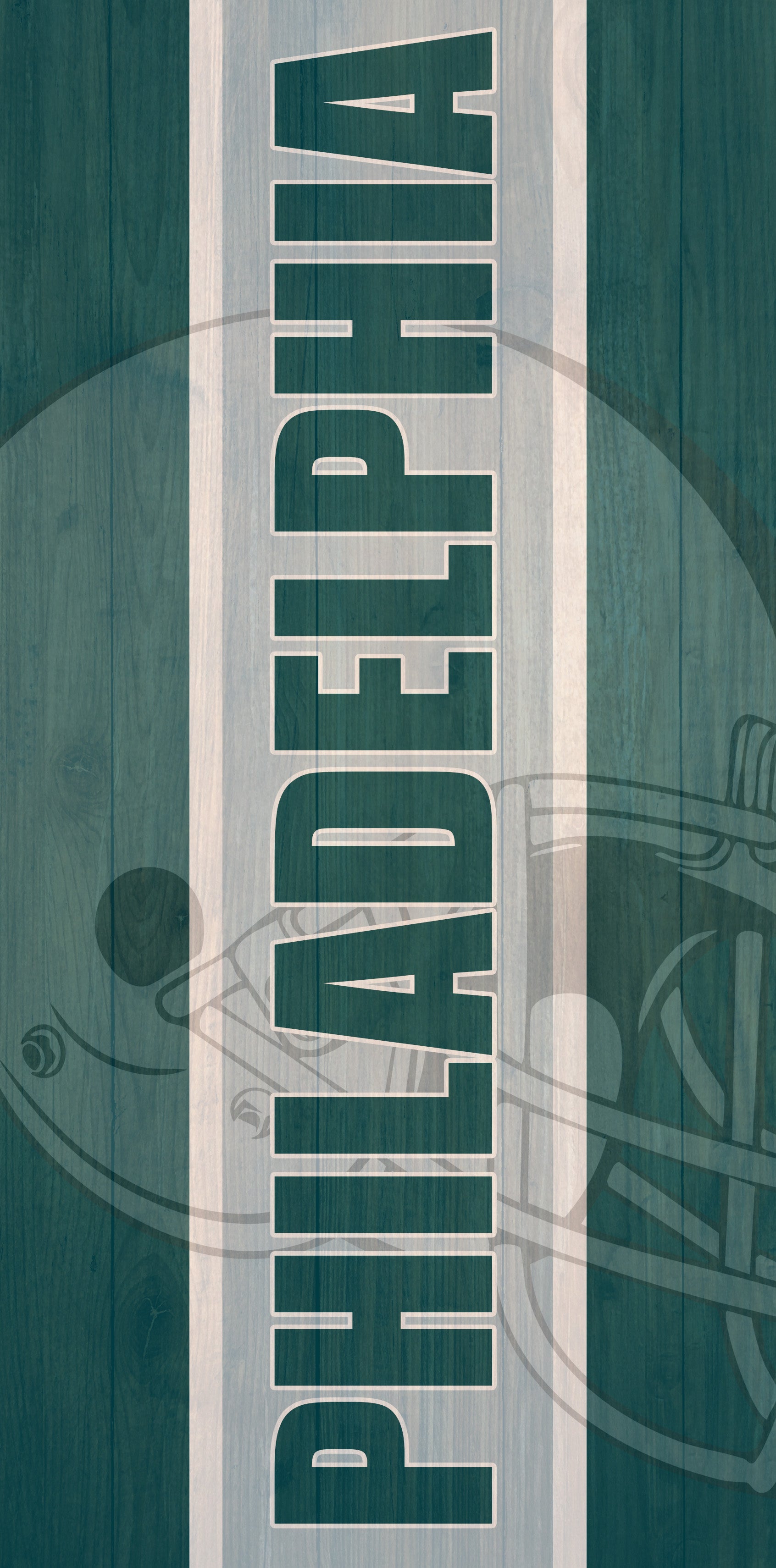 a close up of a sign on a wooden surface