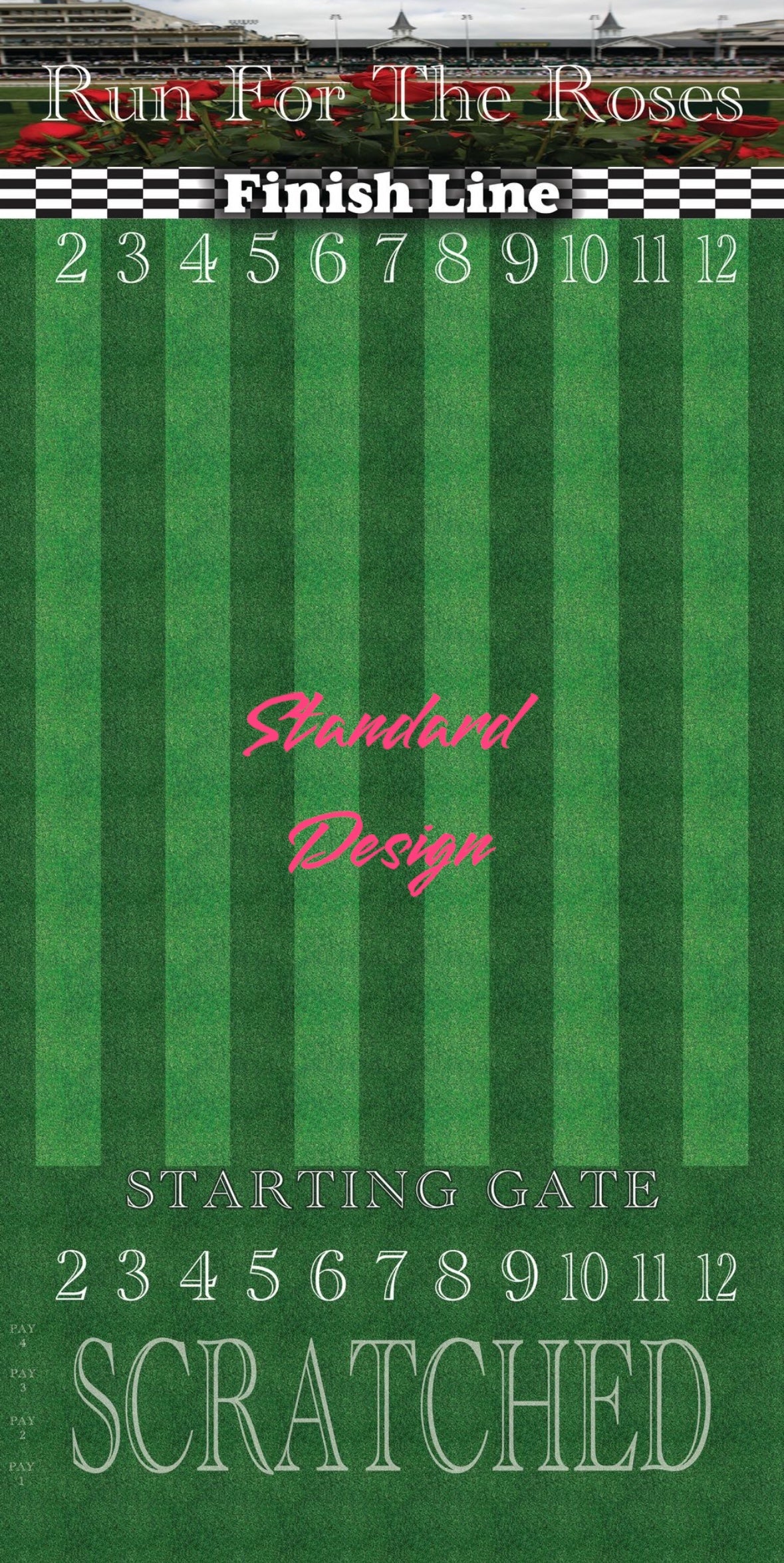 Jumbo Horse Game Light Colored with Racing Logo and Printed Rails