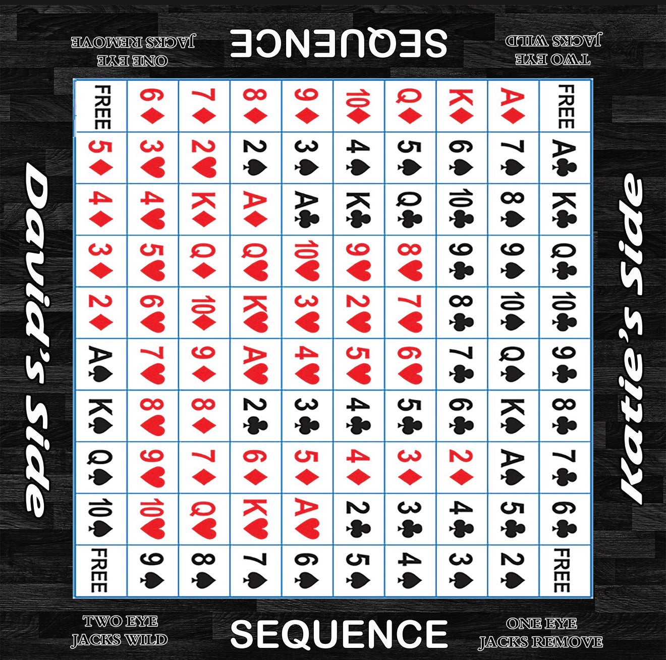 Sequence Game - Alternate layout