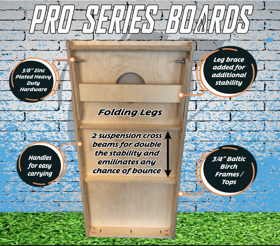 Notre dame Pro Style Cornhole Boards full regulation
