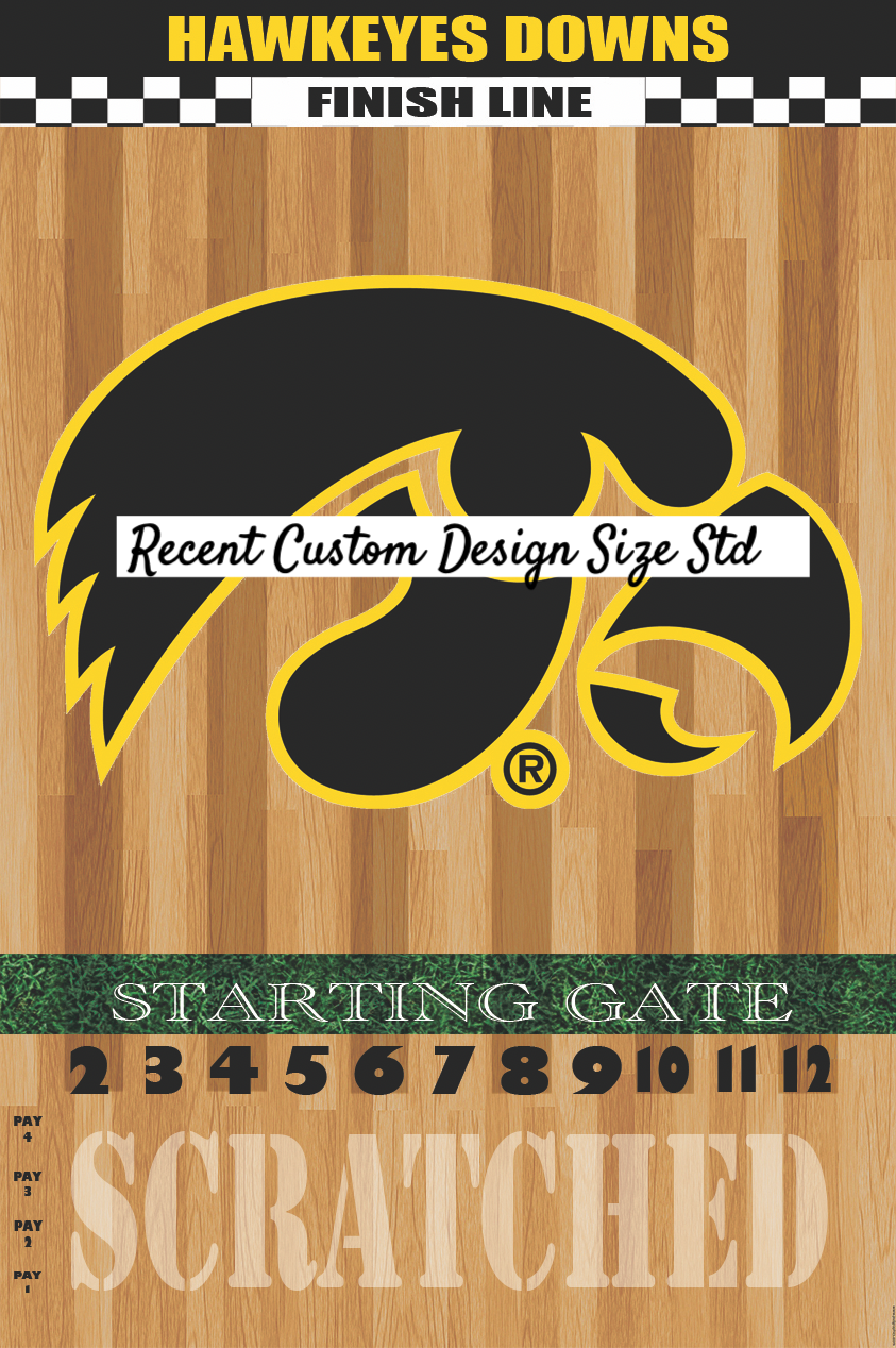 a flyer for a football game with the logo of the university of iowa