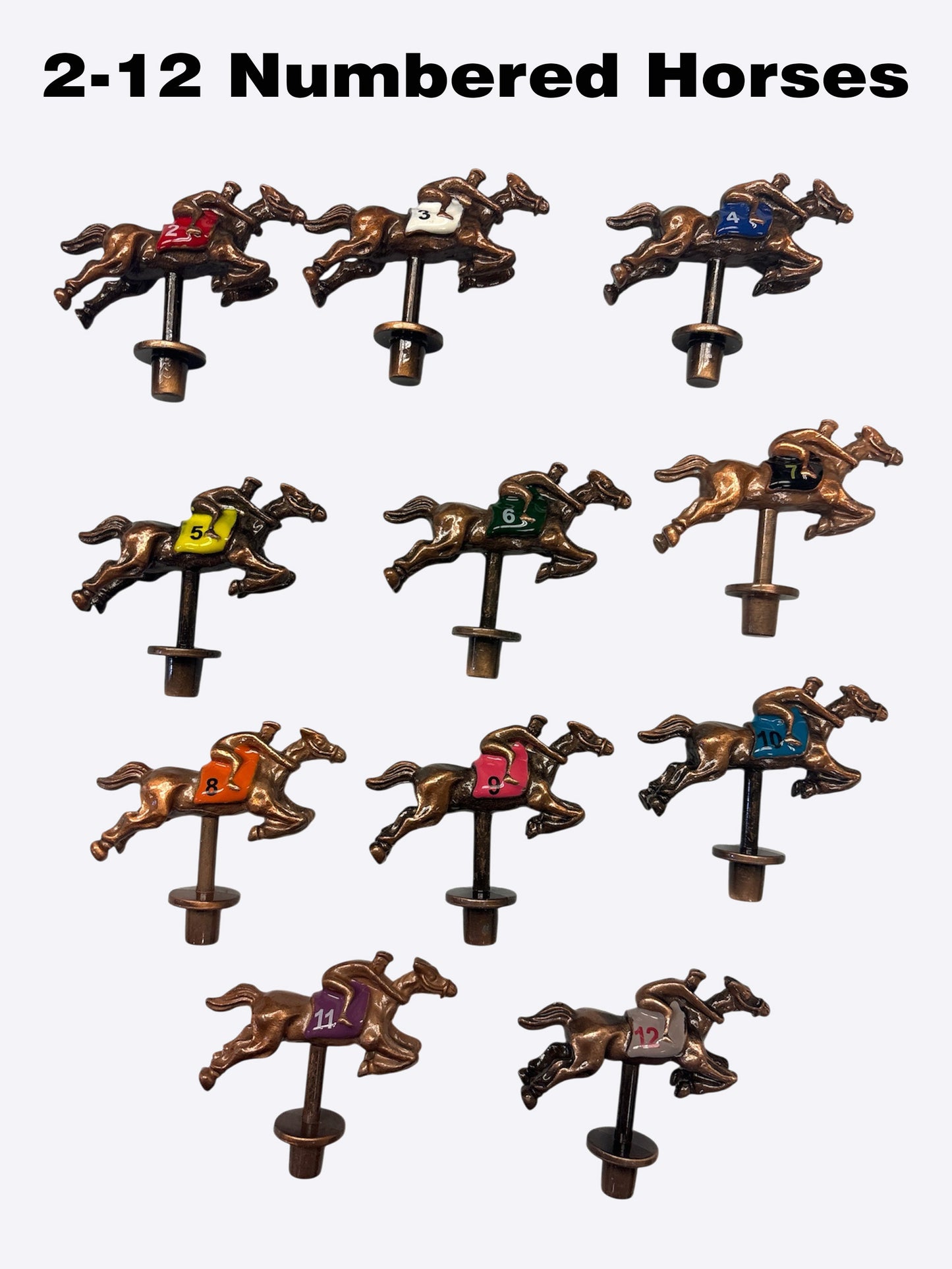 XL Horse Race Party Game - New Heavy Duty Metal Horse Numbered 2-12