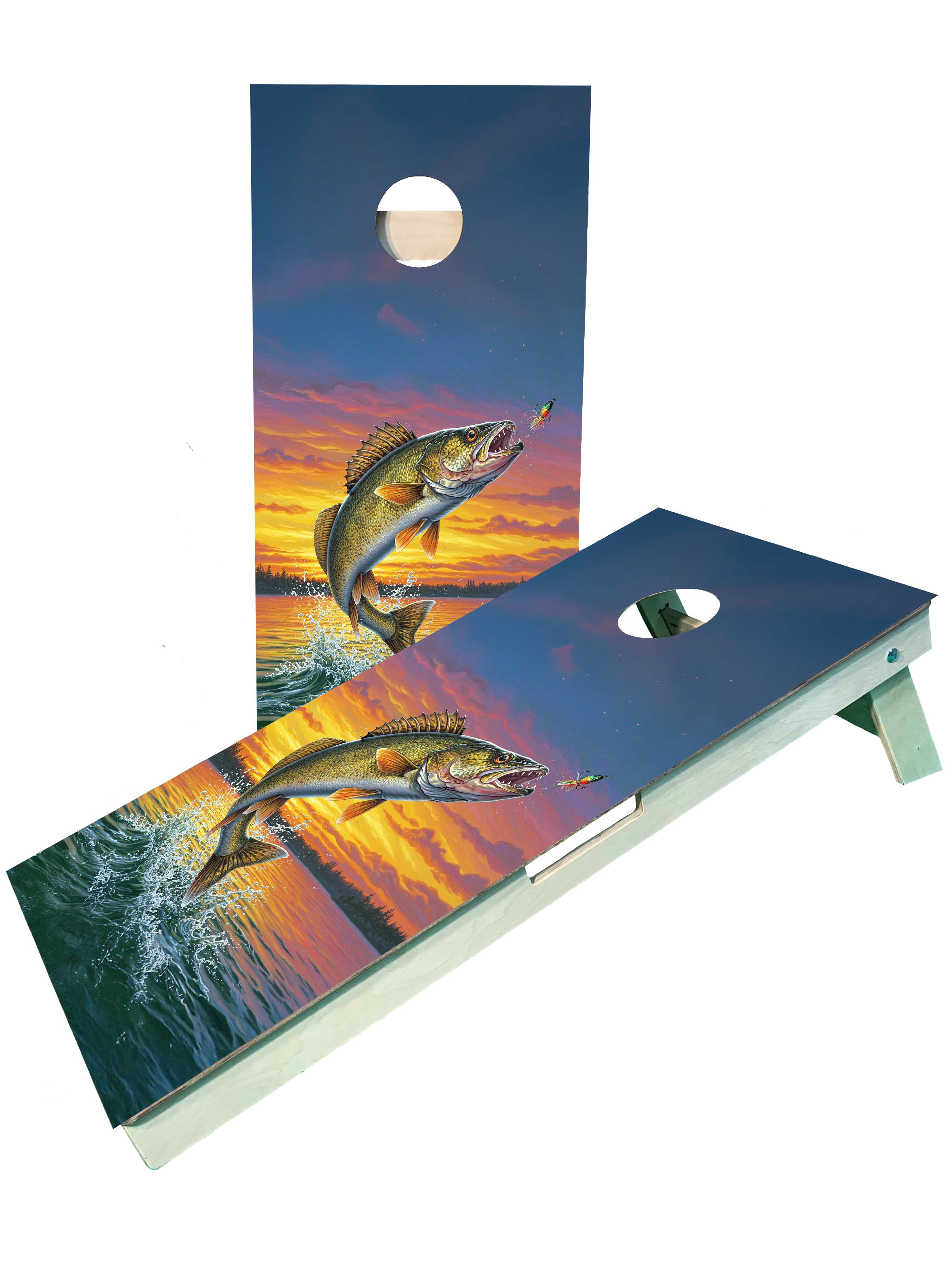 Walleye Fishing Themed Cornhole Boards – blastcornhole