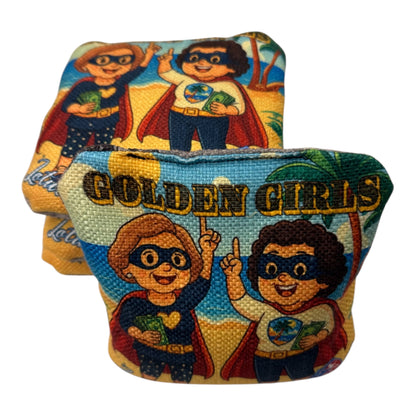 Custom Cornhole Bags - Cartoon Conversion Pro Bag | ACO Certified | USA Made Durable Resin Fill