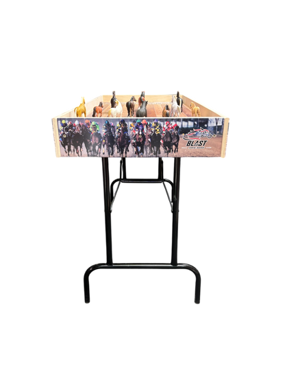 Jumbo Horse Game Walnut Two Tone Theme with Printed Rails