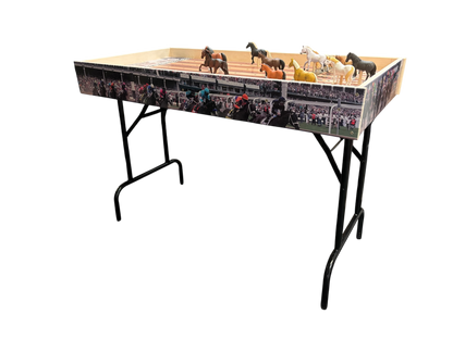 Jumbo Horse Game Walnut Two Tone Theme with Printed Rails