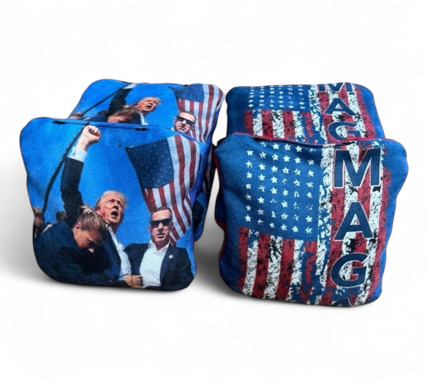 Trump MAGA pro style slick and stick resin filled cornhole bags set of 8