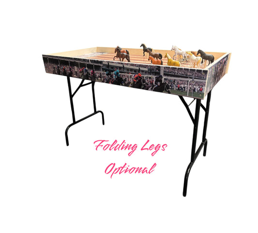 Jumbo Horse Game Walnut Two Tone Theme with Printed Rails