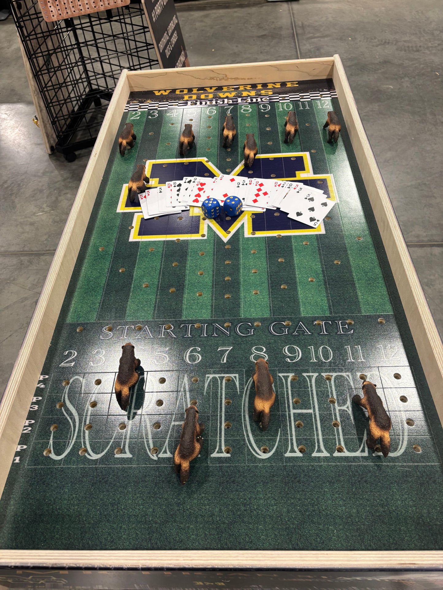 Custom Football Theme -  Jumbo Horse Game with Rails and Integrated Chip Pot