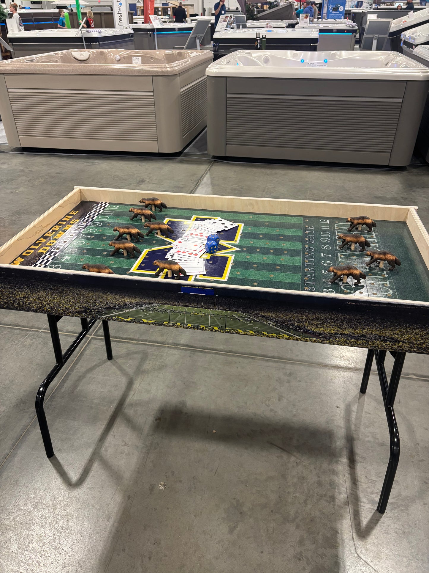 Custom Football Theme -  Jumbo Horse Game with Rails and Integrated Chip Pot