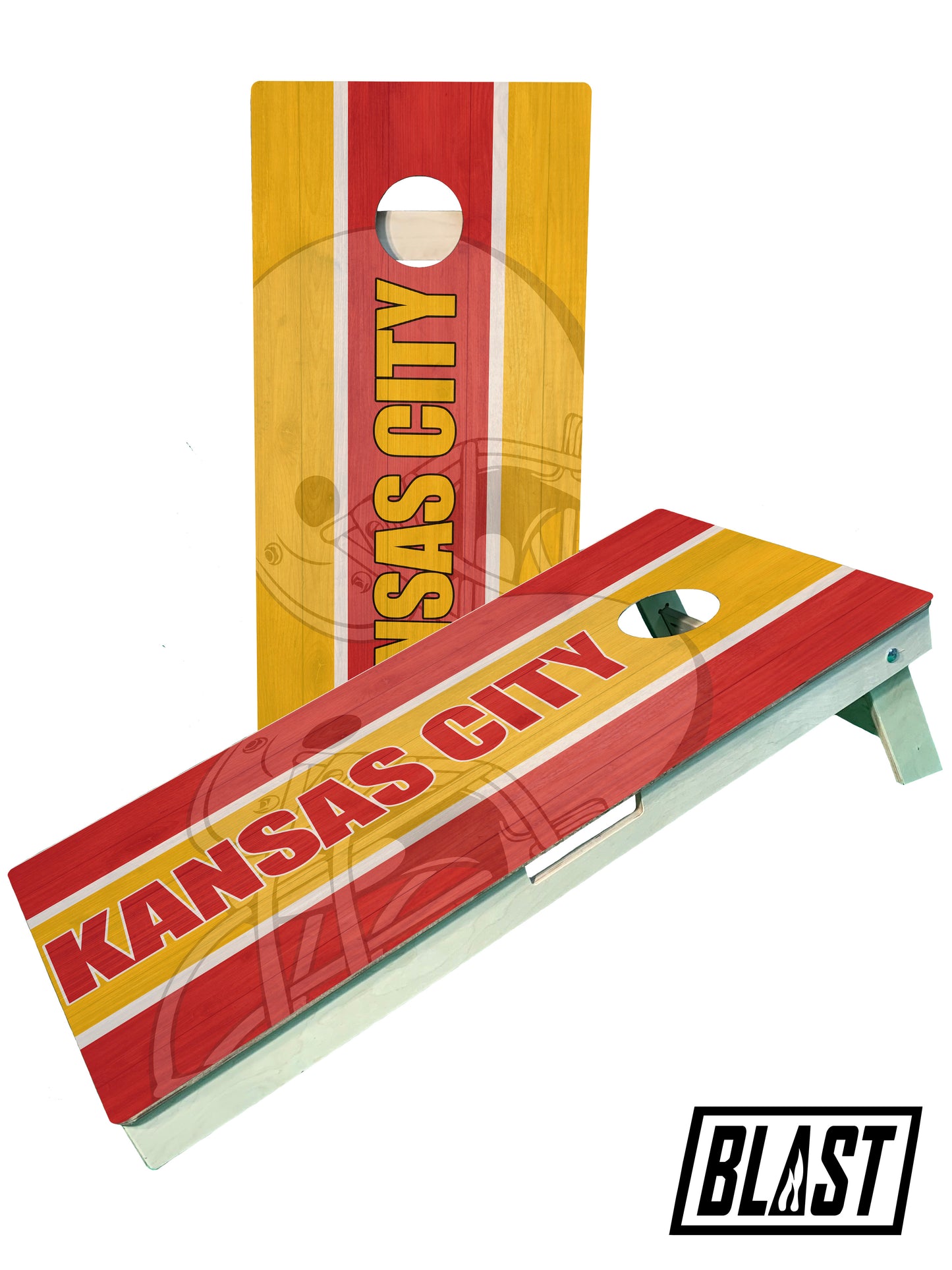 a kansas city cornhole game set