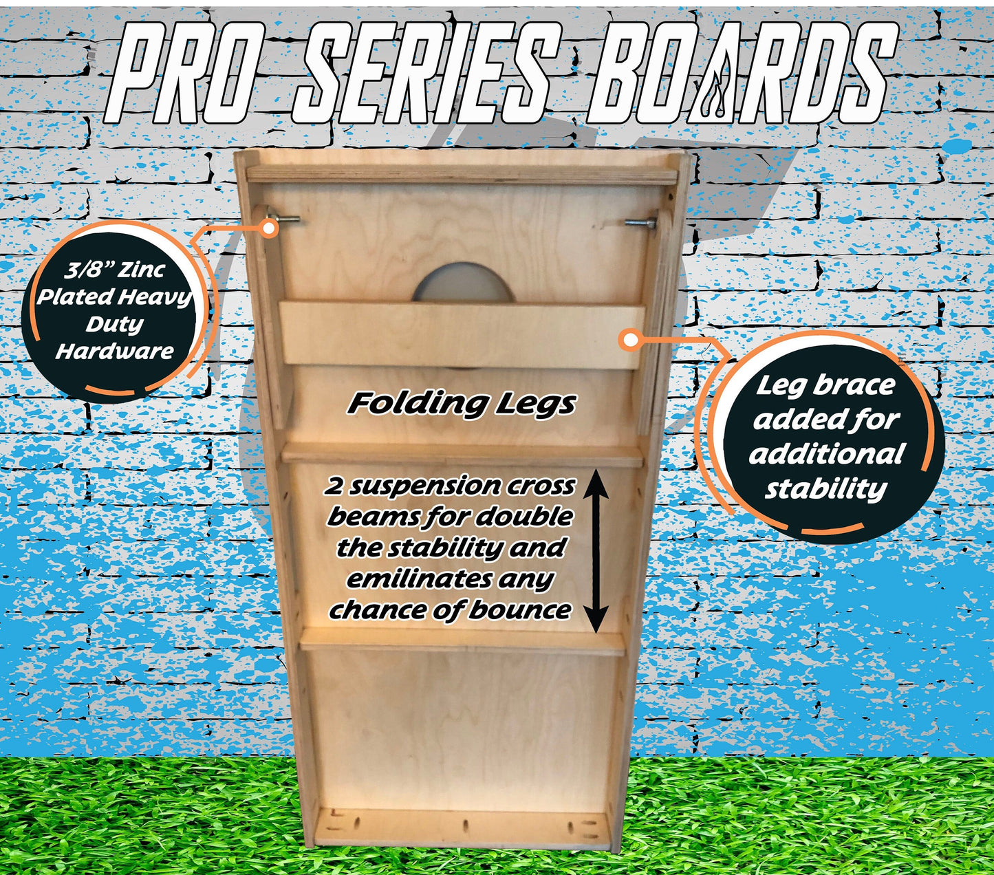 Detroit Baseball Cornhole Boards, Motor City Pro Bagtoss, Comerica Park Tailgate Weatherproof Game