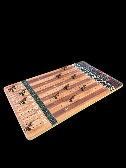 The Horse Race Party Game Brown Striped Track Edition
