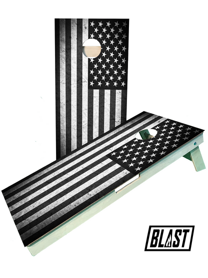 Black and White American Flag