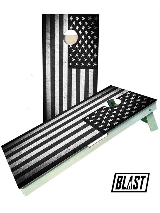 Black and White American Flag