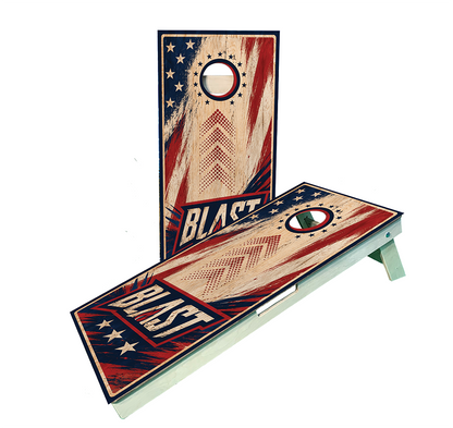 Blast Series Pro Cornhole Boards - 2026 Grunge Flag Theme