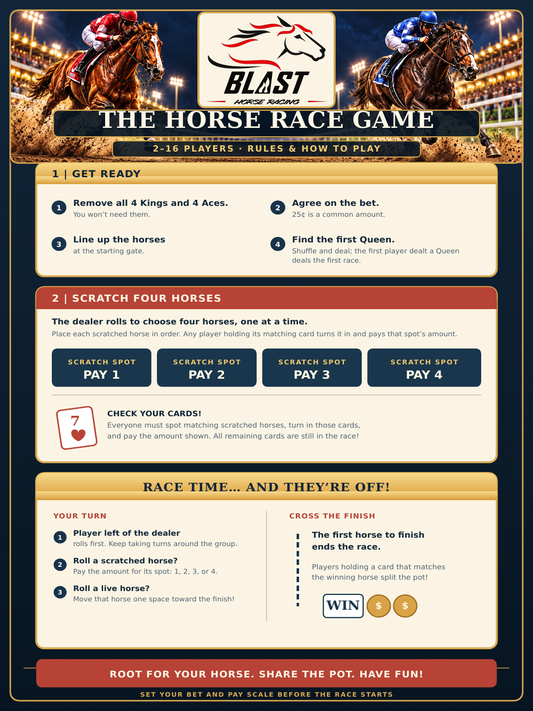 Horse Race Game Rules Sheet – Progressive Jackpot Option