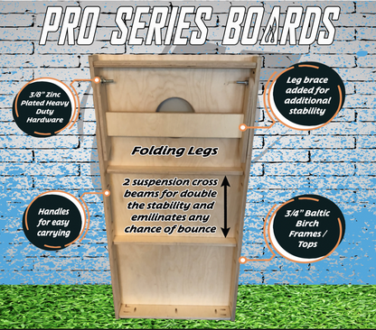 Notre dame Pro Style Cornhole Boards full regulation