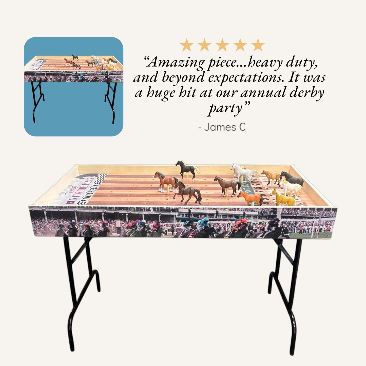 Jumbo Horse Game with Printed Rails