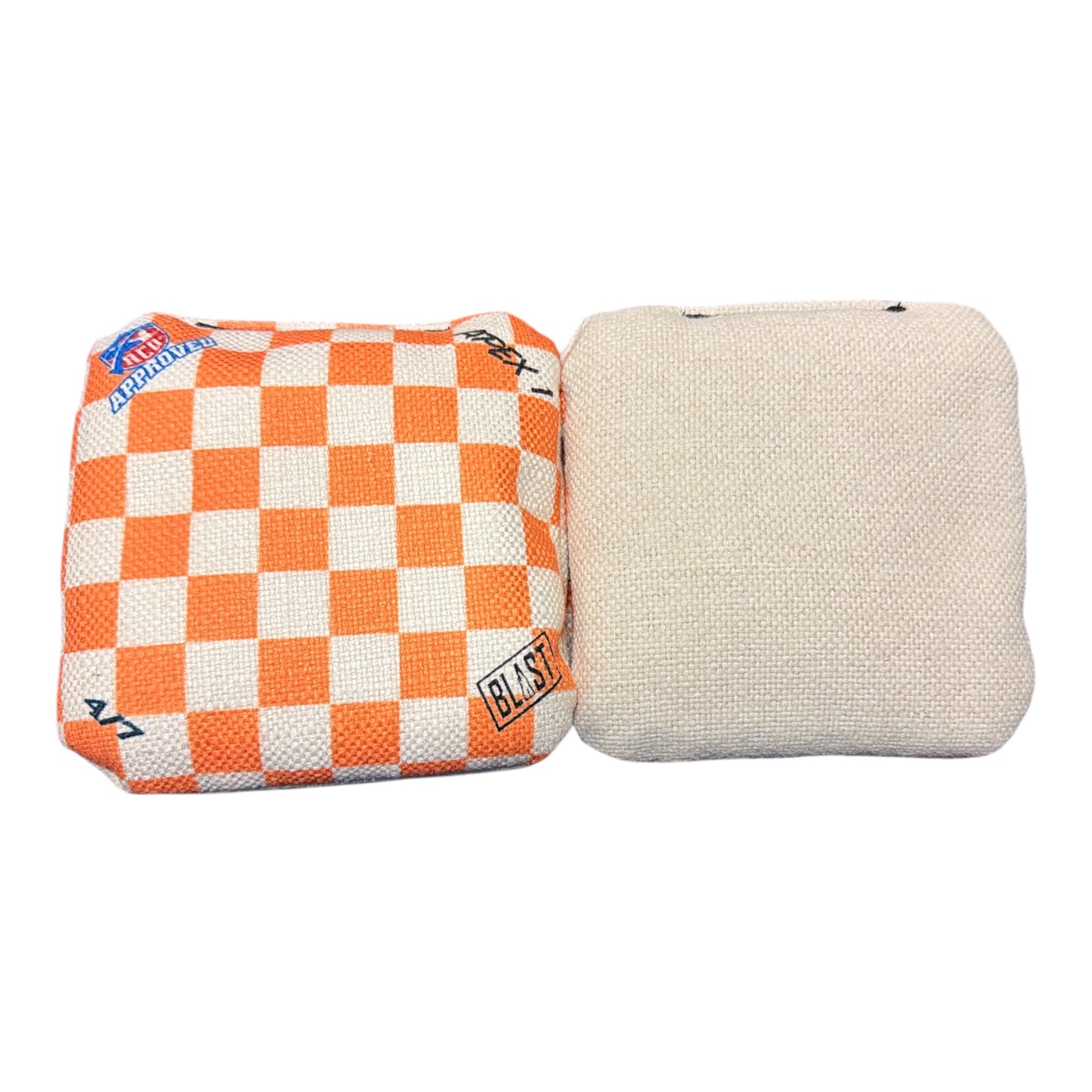 Checkered ACO Pro Bags Orange/White - All Series/Speeds Available.