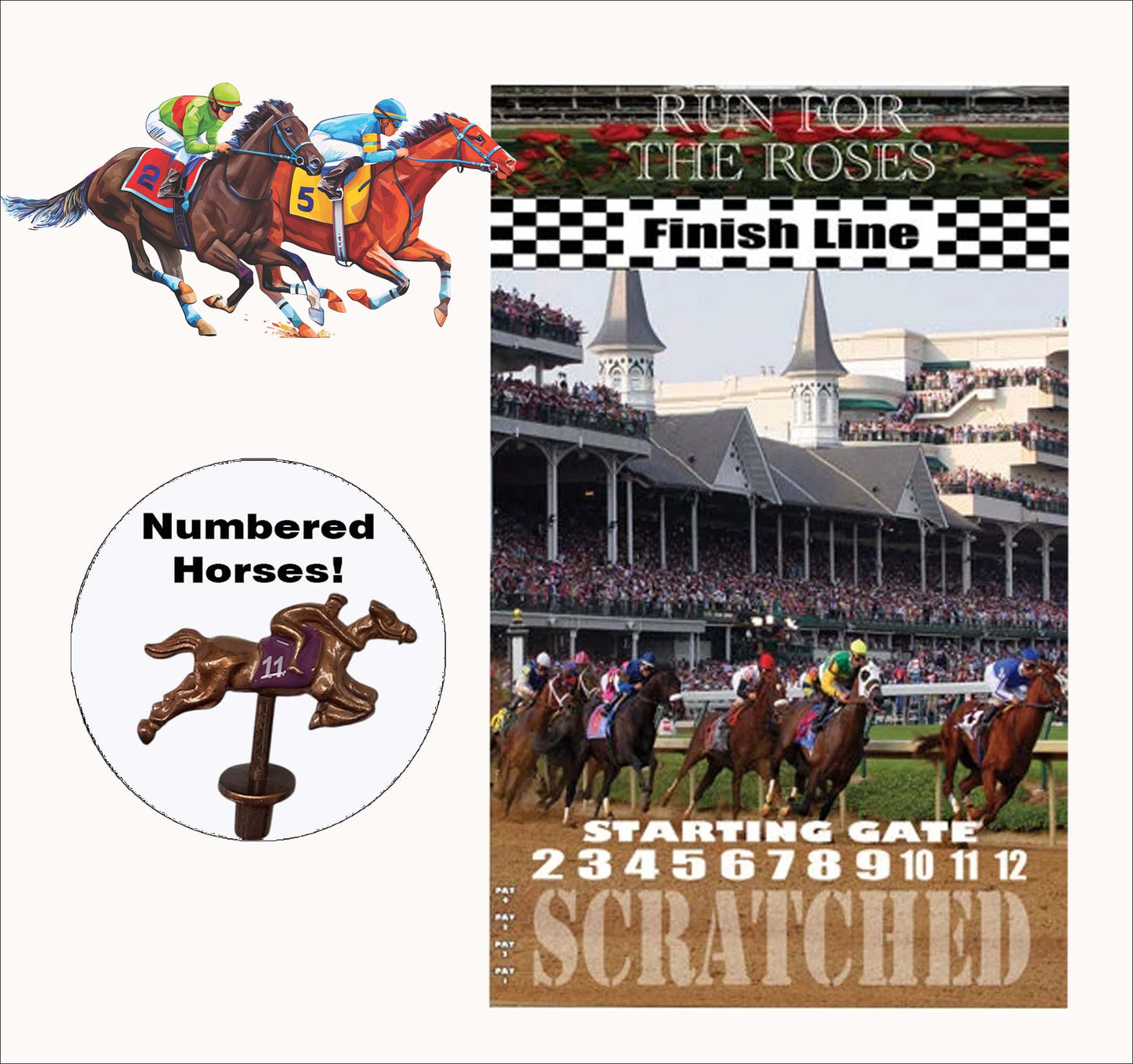 Kentucky Derby "The Turn" Theme Horse Race Game