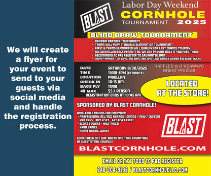 Cornhole Tournaments or Fundraisers