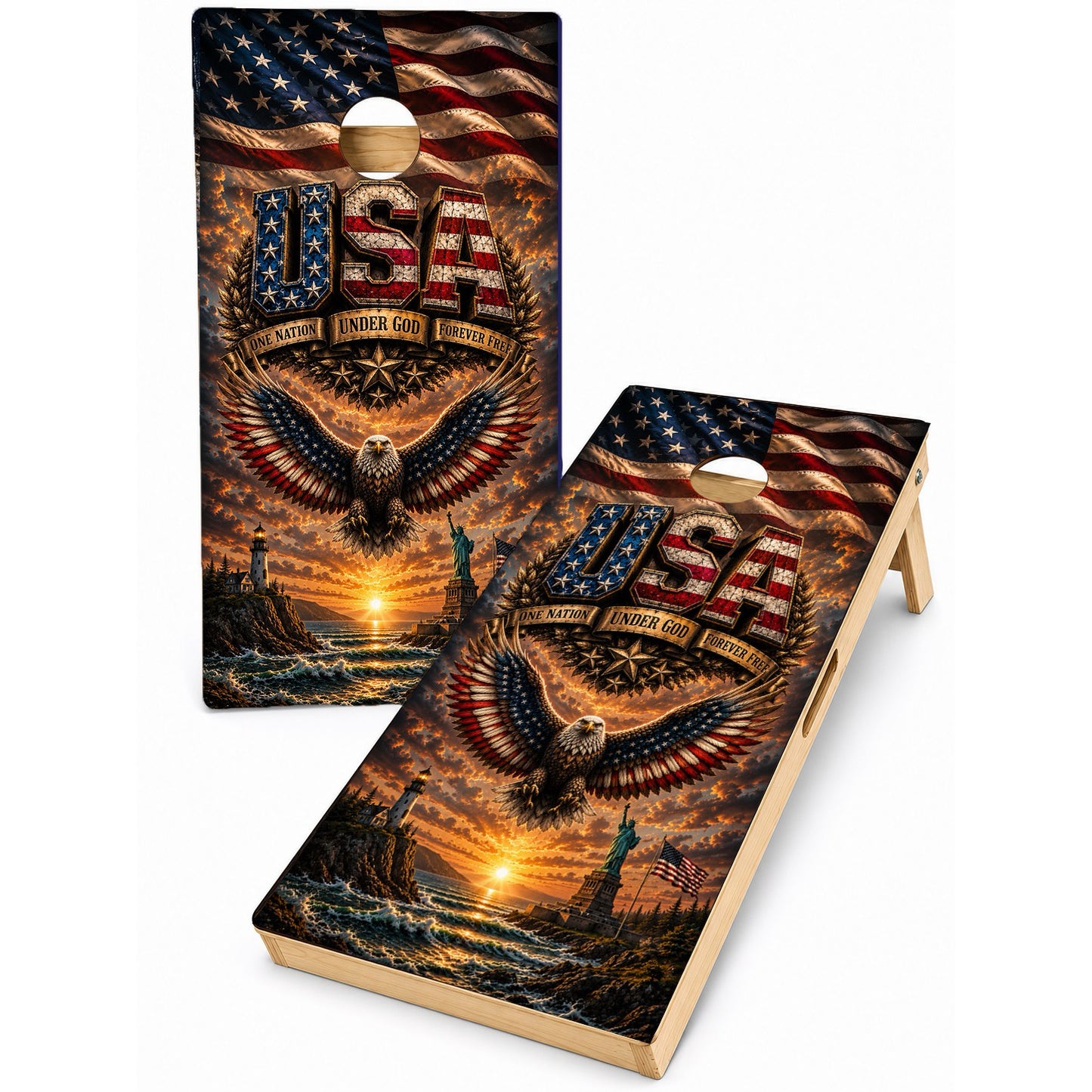 USA Eagle Cornhole Boards