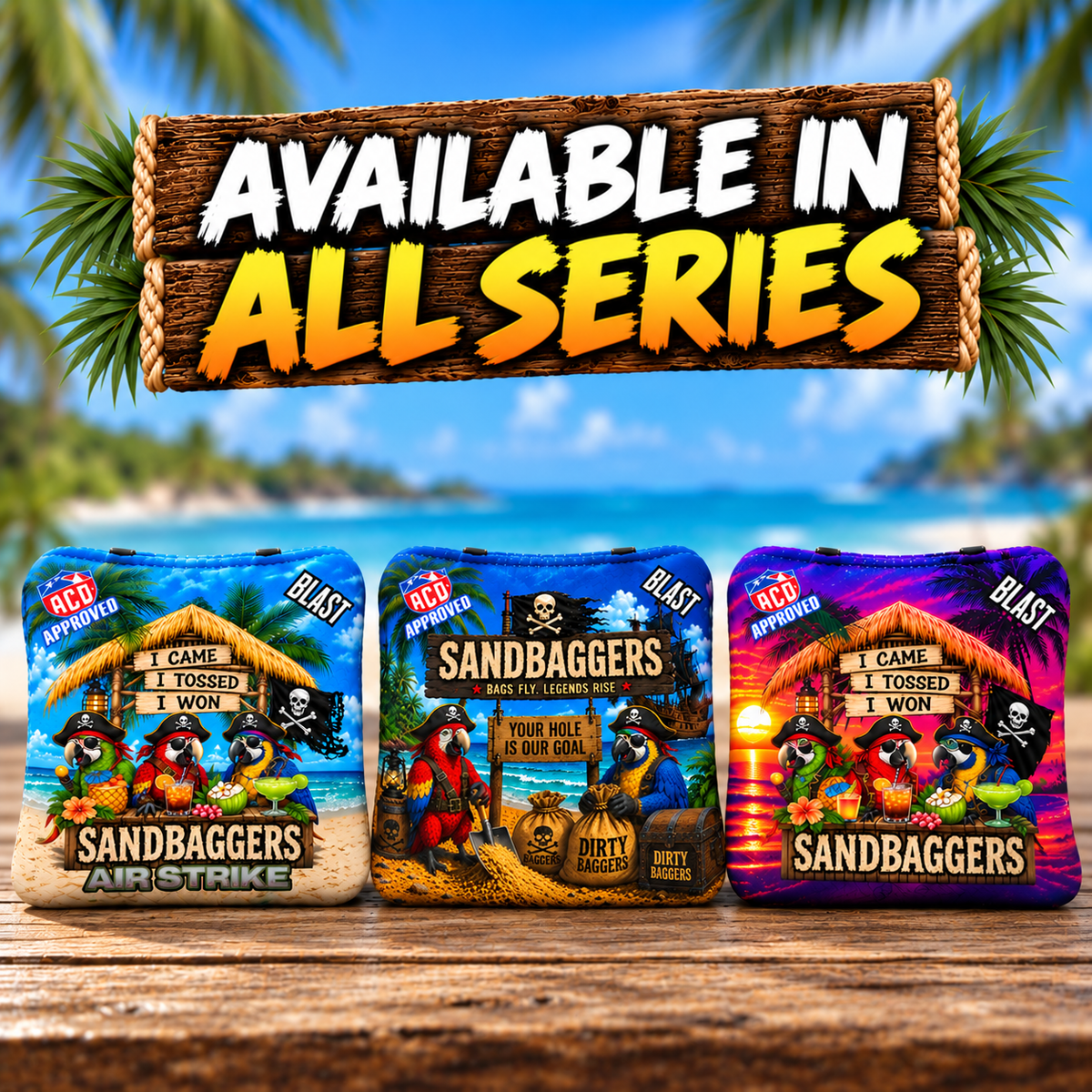 Sandbaggers Edition Cornhole bags ACO Approved