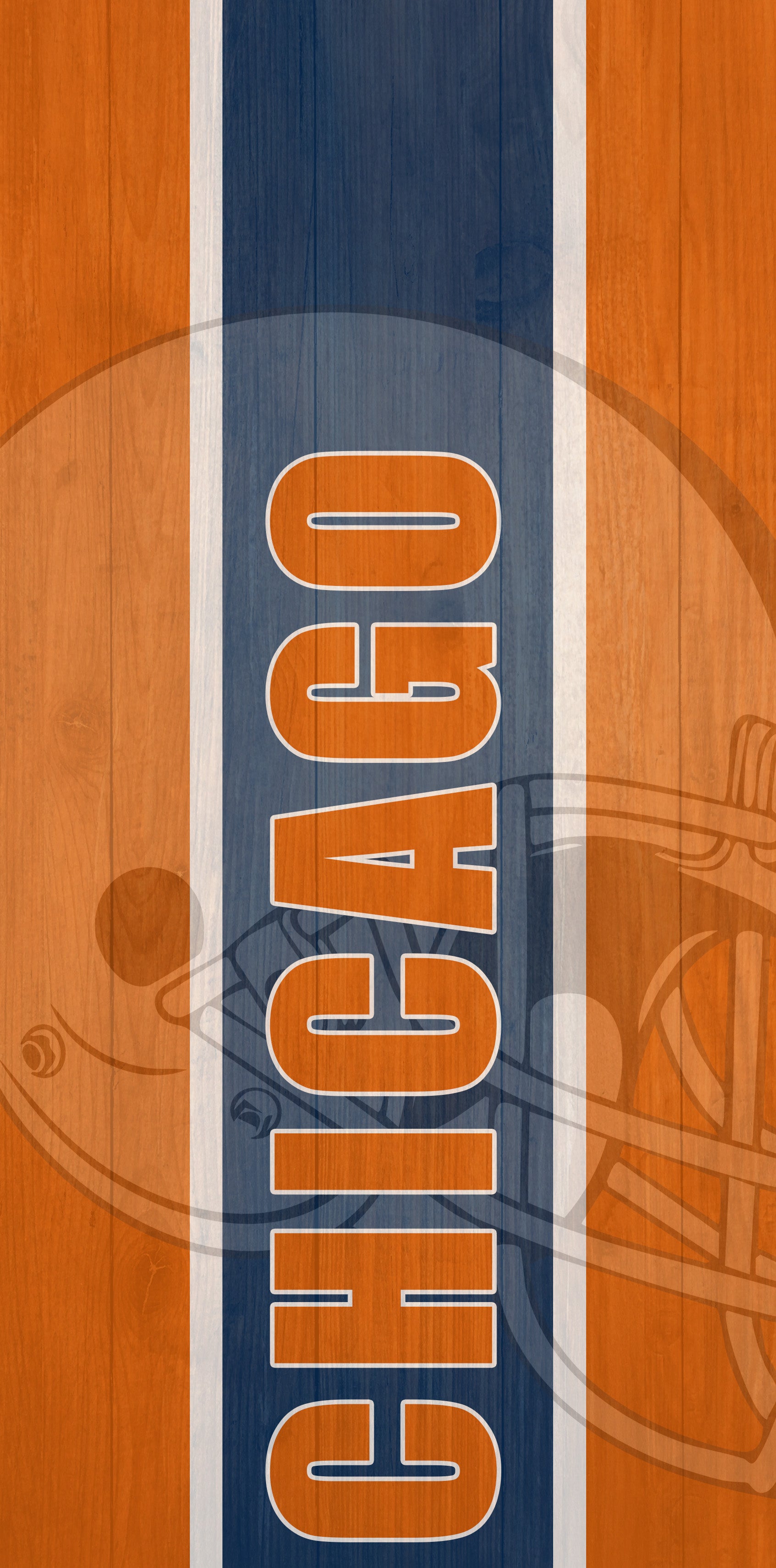 a close up of a basketball court with the word chicago on it