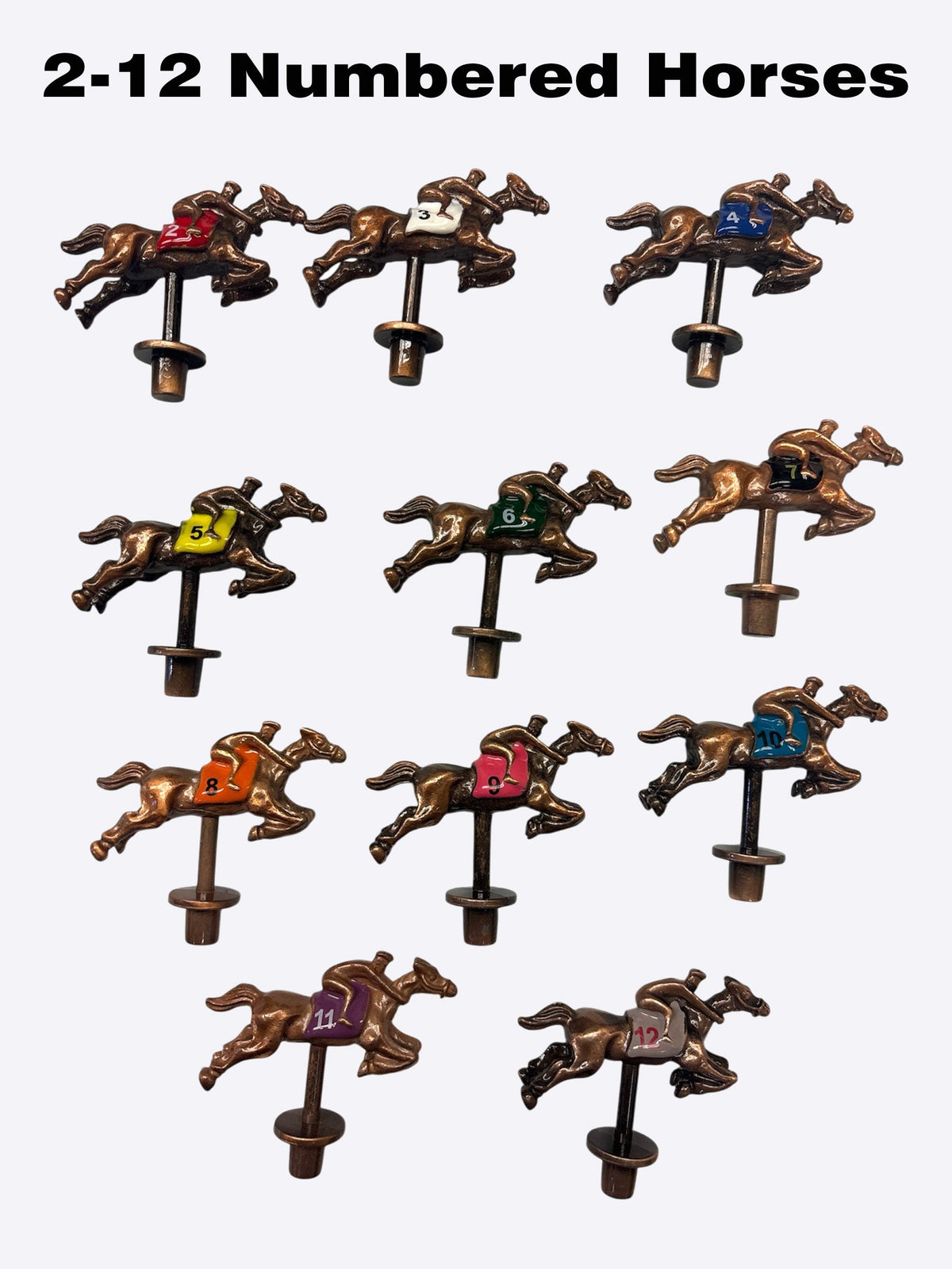 Horse Racing Board Game, Camping Theme,  Kentucky Derby, 11 Metal Horses.