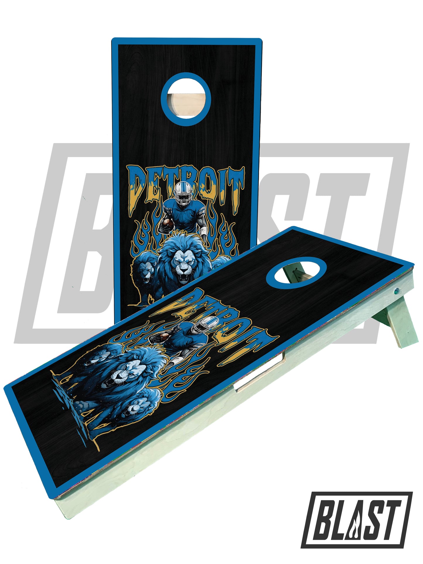 Detroit Football Team Pro Cornhole Boards