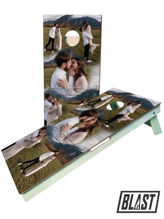 Custom Wedding Collage Cornhole Boards
