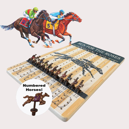 The Horse Race Party Game Light Striped Track Edition