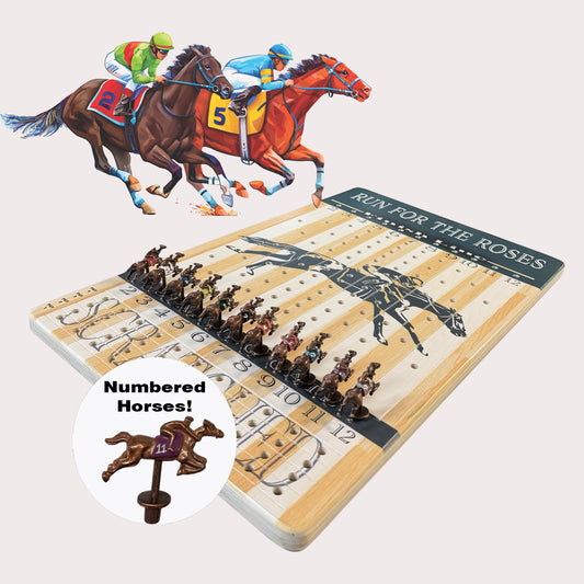 The Horse Race Party Game Light Striped Track Edition