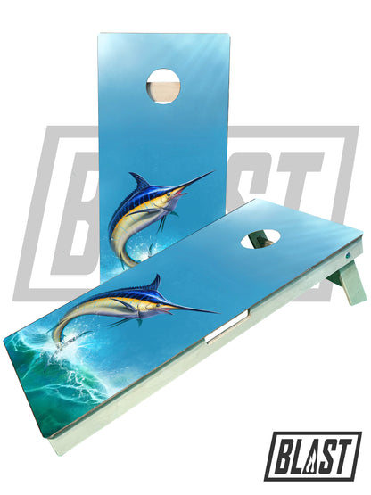 Marlin Deep Sea Fishing Cornhole Boards