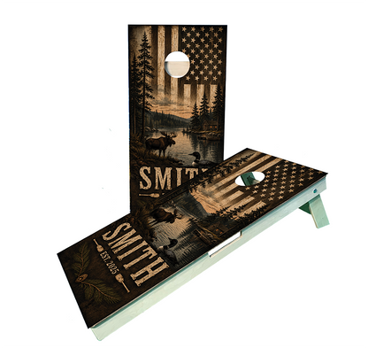 Custom Wildlife Family Last Name/Est Cornhole Boards for Backyard/Wedding/Family Gift (Copy)