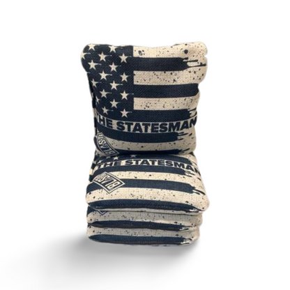 The Statesmen Pro Cornhole Bags (6/9).  Flat fill, smaller profile.