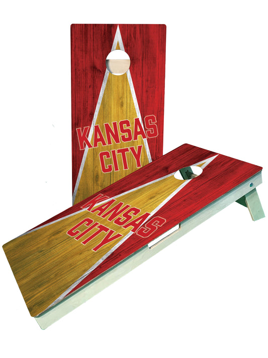 Kansas City Football Team Pro Style Cornhole Boards