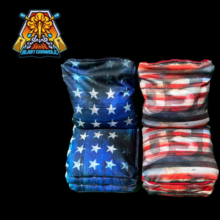 Michigan Red White and Blue Patriotic Flag Cornhole Boards