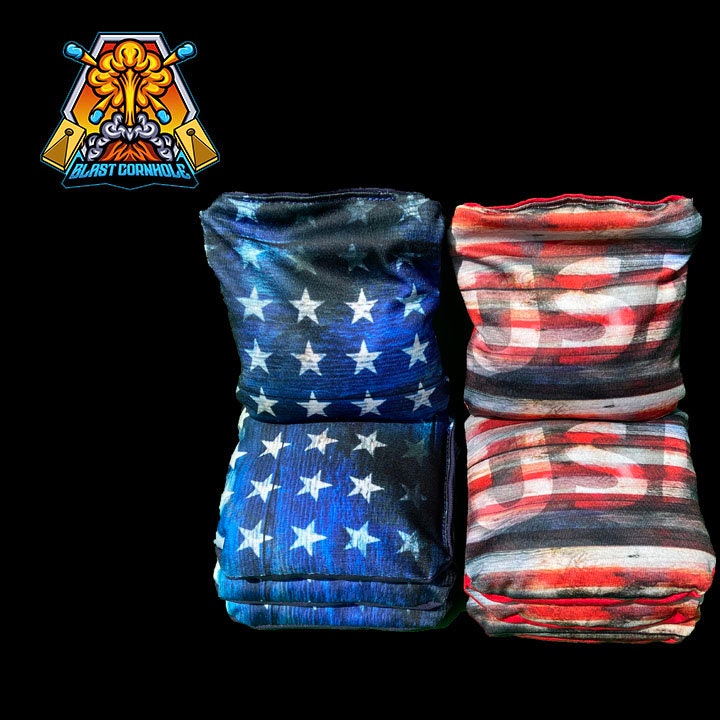 Lineman American Flag Cornhole Boards