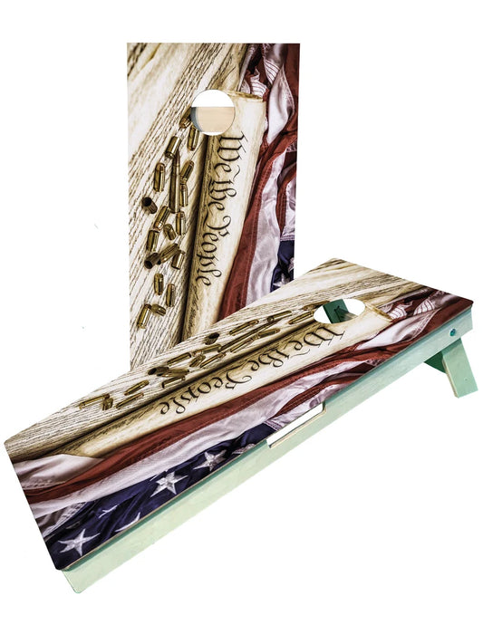 We the people flag cornhole set